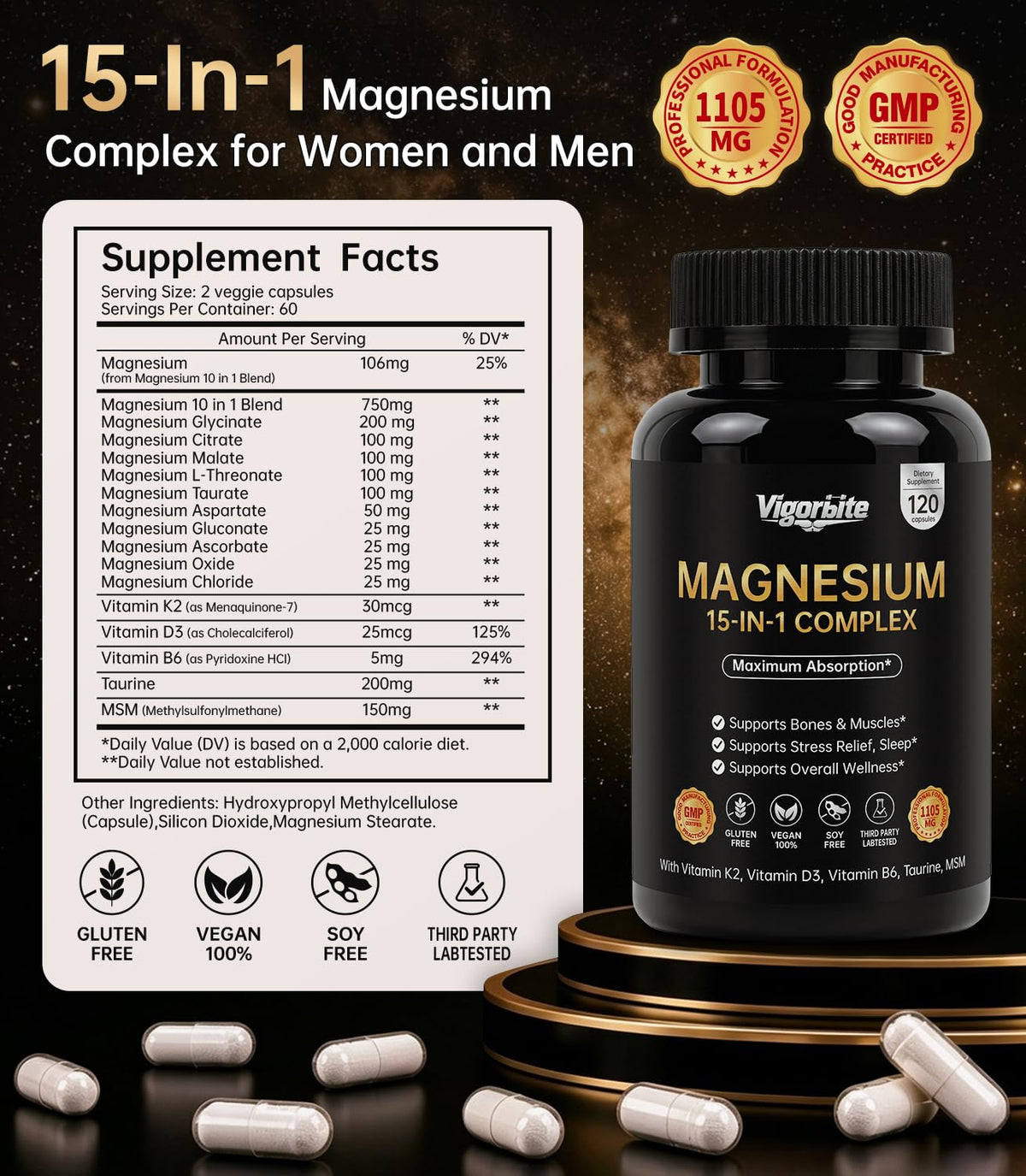 Vigorbite Complexe de magnésium dans une cuisine moderne