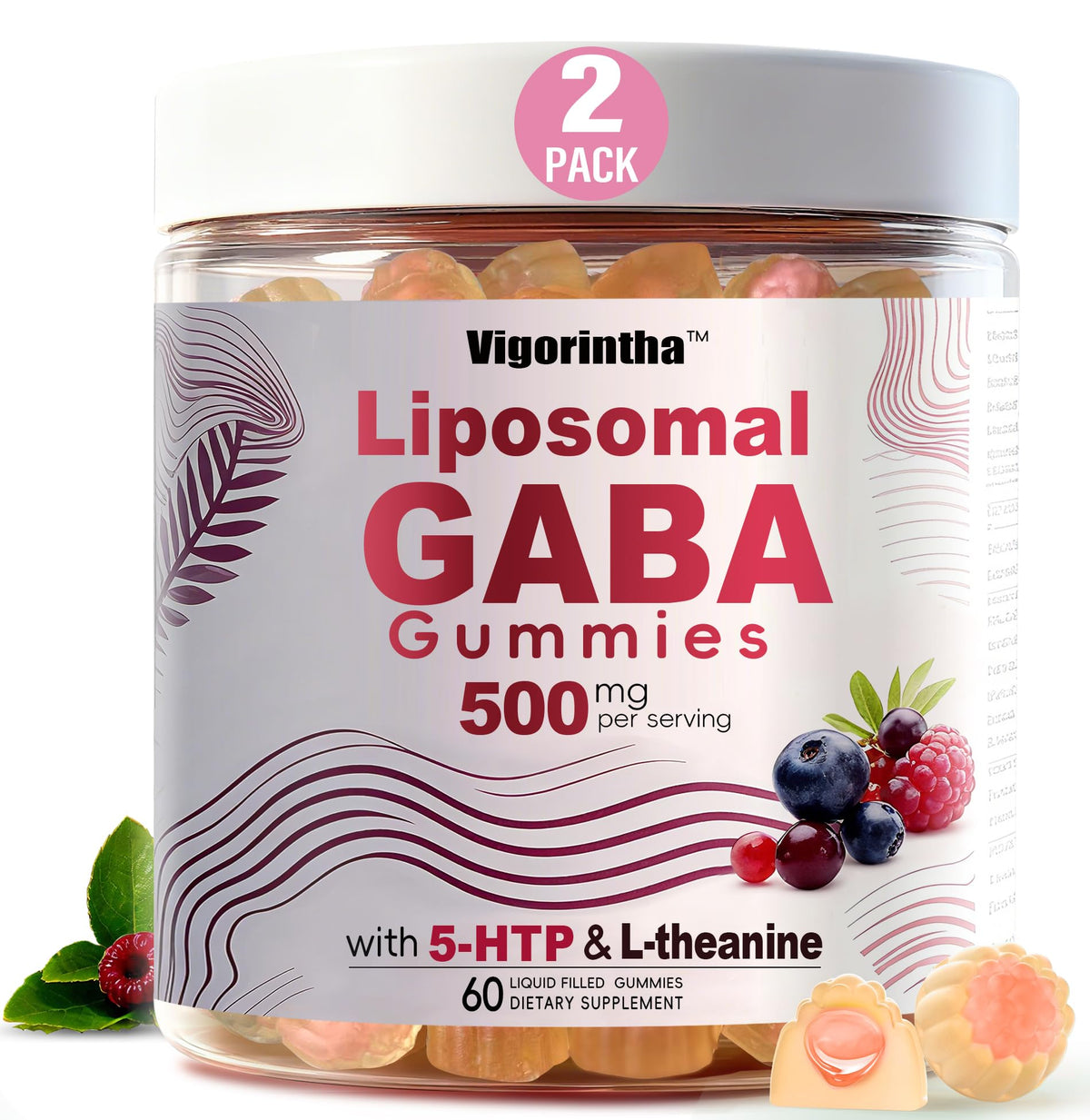 Vigorintha Gélifiés GABA 120 gummies en bouteilles