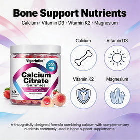 Vigorintha Gummies Calcium Citrate 1200mg gummies avec une cuillère