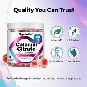 Vigorintha Gummies Calcium Citrate 1200mg gummies dans une main