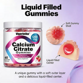 Vigorintha Gummies Calcium Citrate 1200mg gummies sur une table