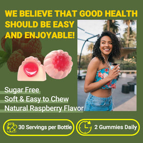 Vigorintha Gummies de Vitamine B6, B12 et Folate, pot ouvert avec gummies