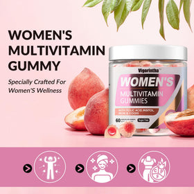 Vigorintha gummies multivitamines femmes vue de côté montrant la texture
