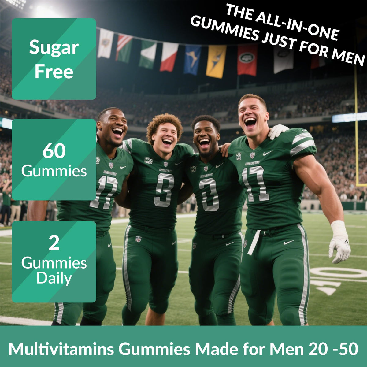 Vigorintha multivitamines gummies dans un bol avec des fruits