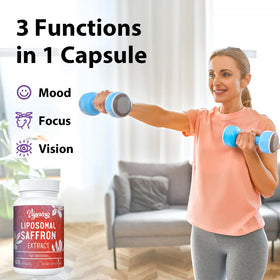 Vigorizar Compléments Saffran Liposomal 120 Gélules étiquette