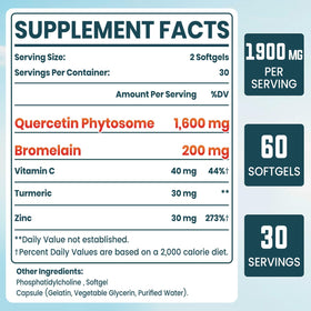 Vigorizar Quercétine Liposomale 1600 mg et ses ingrédients
