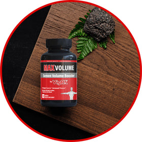 VigRX Max Volume - Flacon ouvert avec capsules visibles