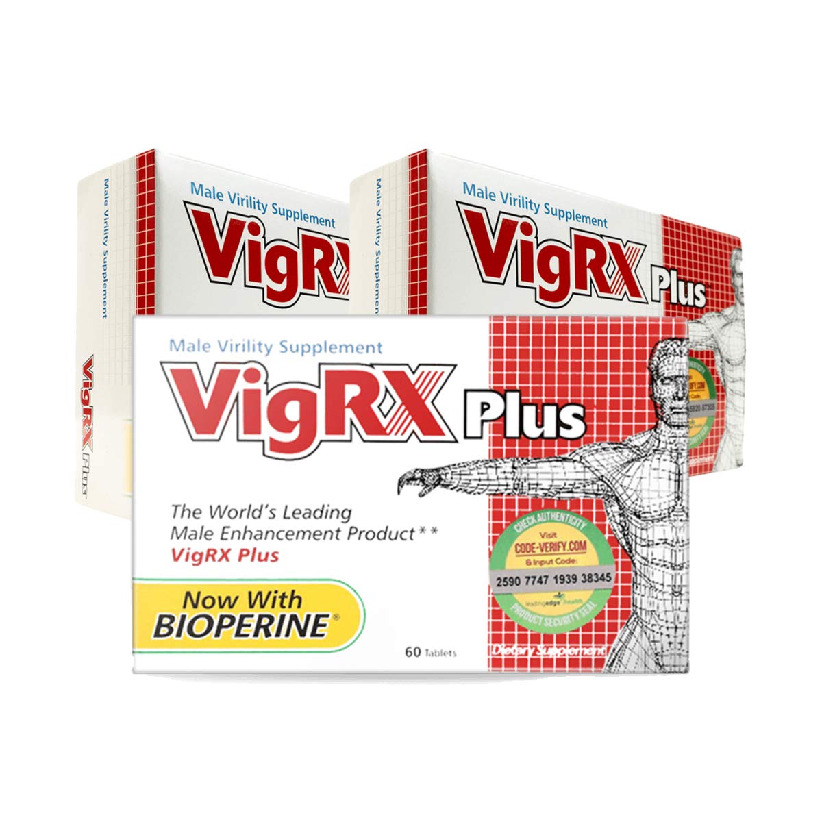 VigRX Plus Complément Alimentaire - Boîte de 60 comprimés vue de face