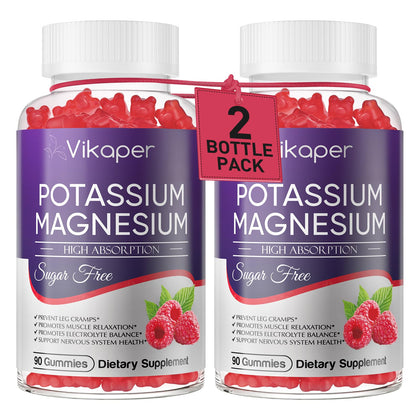 VIKAPER Gummies Potassium Magnésium 1200 mg flacon de 180 gummies