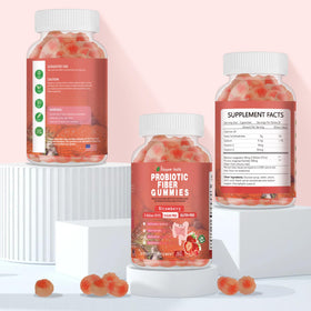 Vikaywoo Gummies Probiotiques 60 Gummies Saveur Fraise avec des fruits