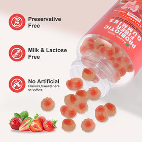 Vikaywoo Gummies Probiotiques 60 Gummies Saveur Fraise packaging