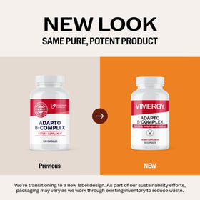 Vimergy Adapto B Complex capsules dans une main