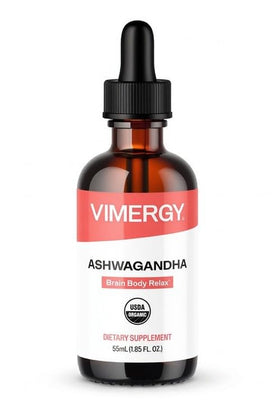 Vimergy Ashwagandha Liquide 250 mg 55 mL vue de face