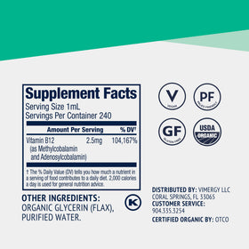 Vimergy B12 Liquide 240 mL vue latérale