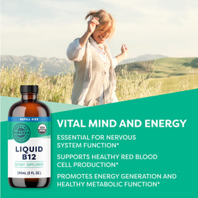 Vimergy B12 Liquide au milieu de fruits frais