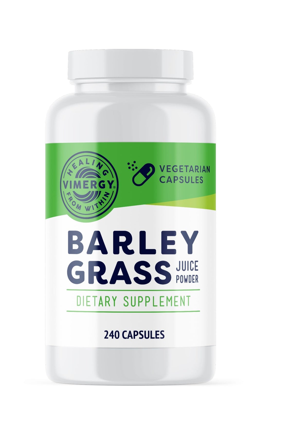 Vimergy Capsules de Jus d'Herbe d'Orge - 240 capsules en bouteille