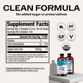 Vimergy Cat’s Claw Liquide 240 mL avec ingrédients naturels