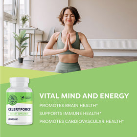 Vimergy Celeryforce 60 capsules vegan arrière du packaging
