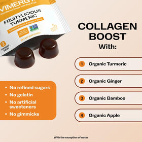 Vimergy Chewables Curcuma Gingembre côté avec ingrédients visibles