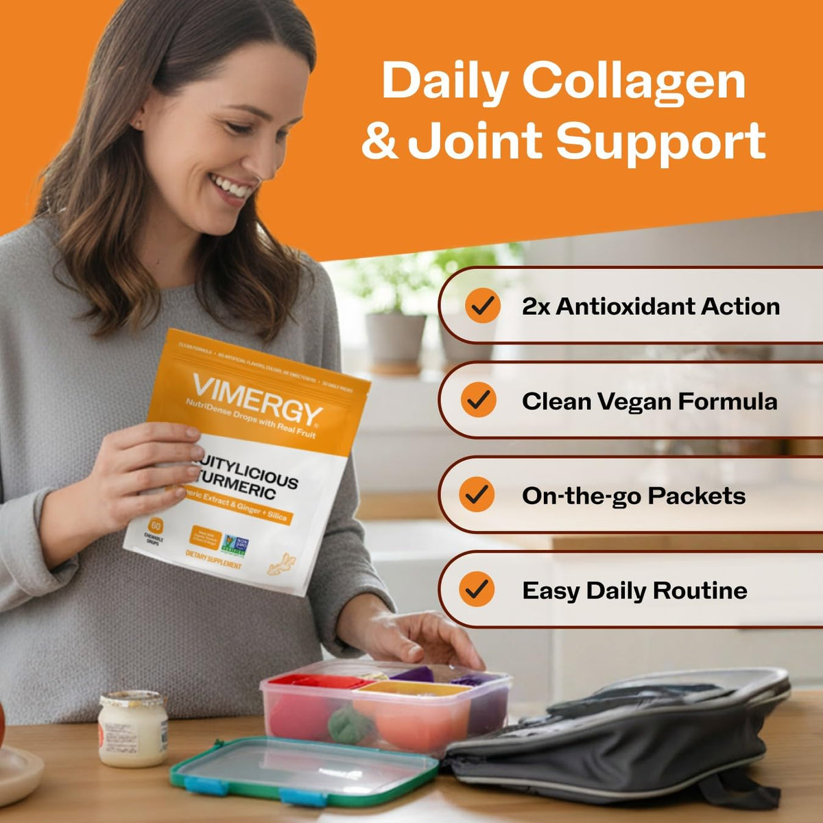 Vimergy Chewables Curcuma Gingembre en portion