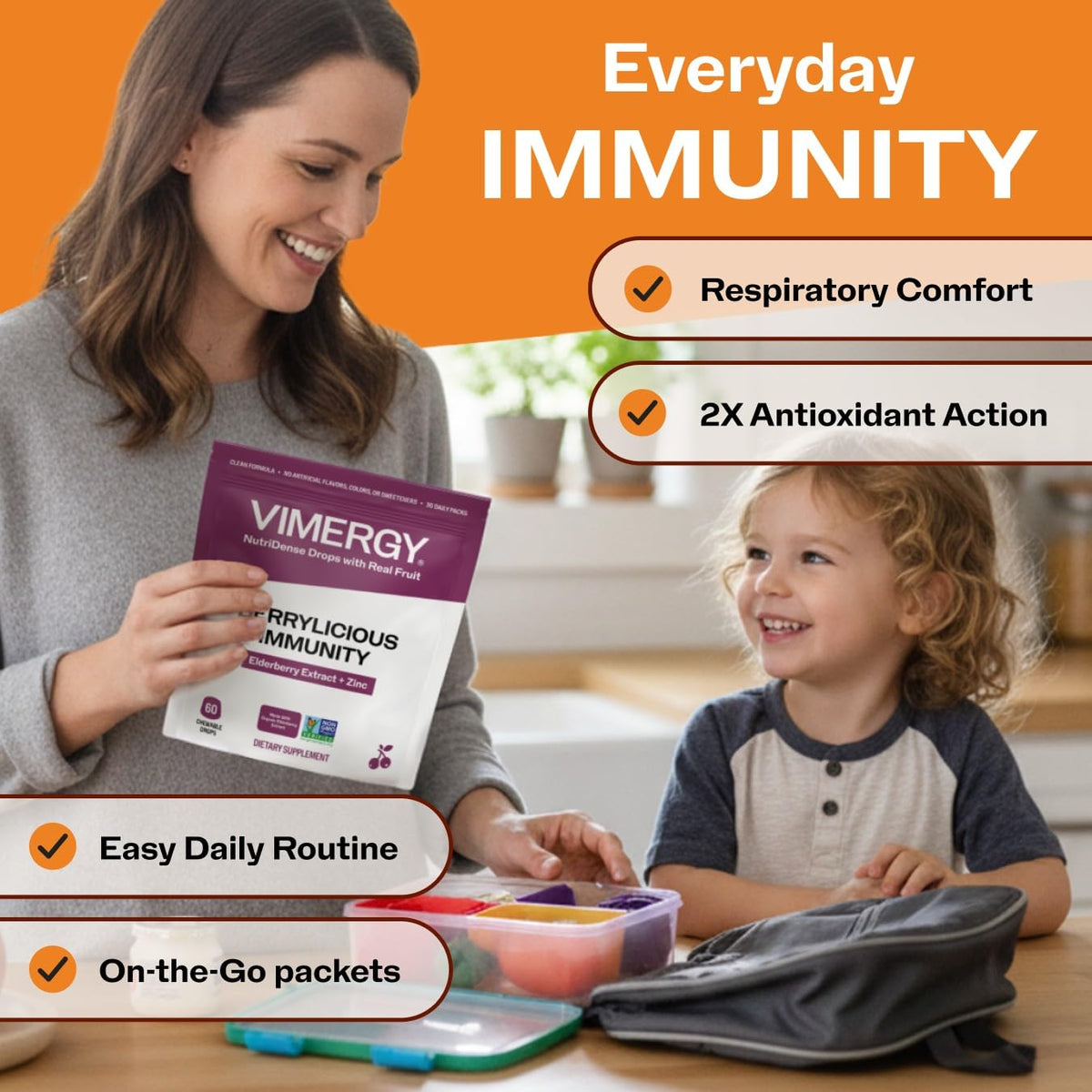 Vimergy Chewables Sureau & Zinc, gros plan sur les gommes à mâcher