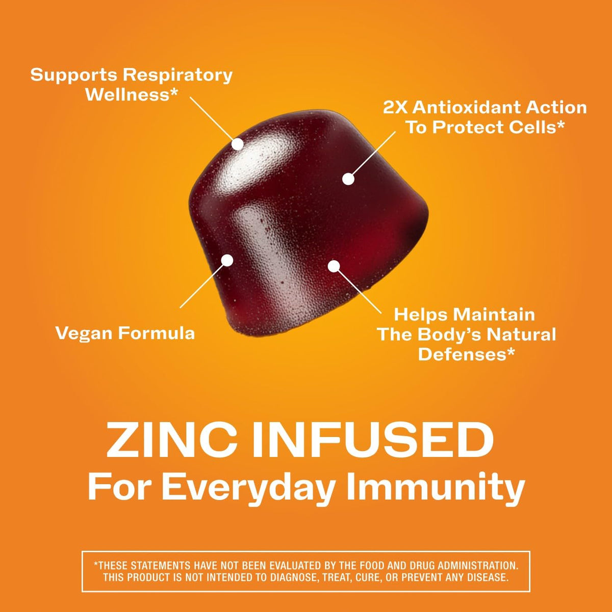 Vimergy Chewables Sureau & Zinc, présentation des gommes sur une table