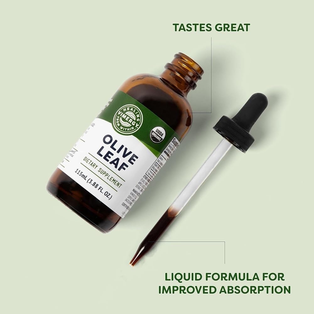Vimergy Extrait de Feuille d'Olivier 200mg 115 mL avec pipette