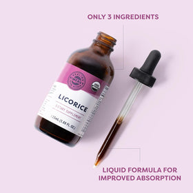 Vimergy Extrait Liquide de Réglisse Bio 200mg avec une cuillère doseuse