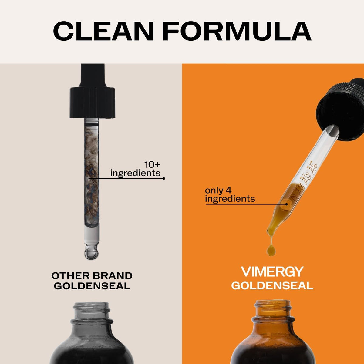 Vimergy Goldenseal Extrait Liquide en verre avec goutte