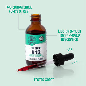 Vimergy Kids Liquid B12 55 mL étiquette