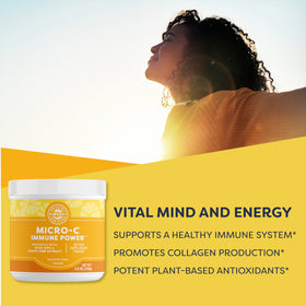 Vimergy Micro-C daily wellness Power 250g vue arrière avec ingrédients