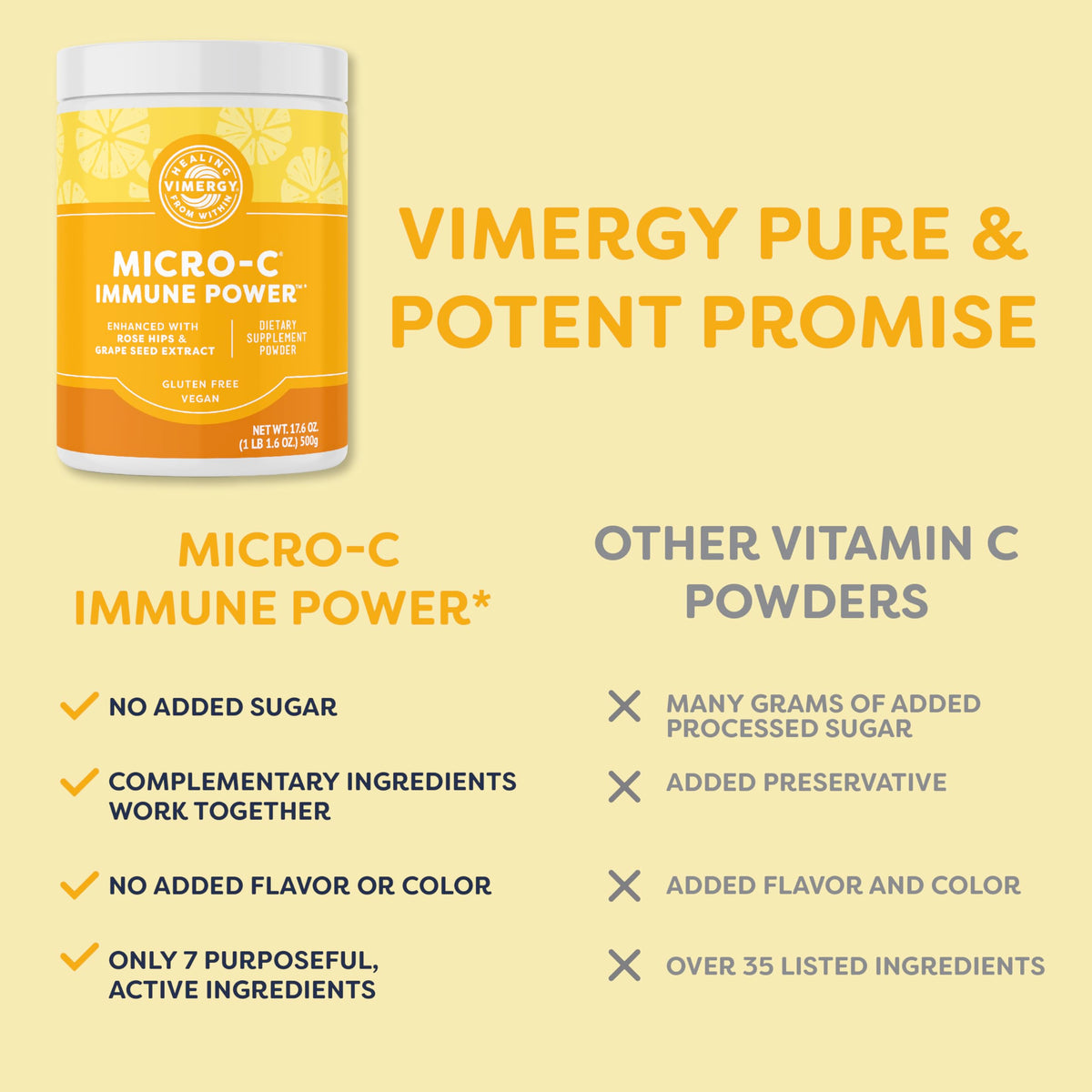 Vimergy Micro-C daily wellness Power 500g - cuillère de poudre
