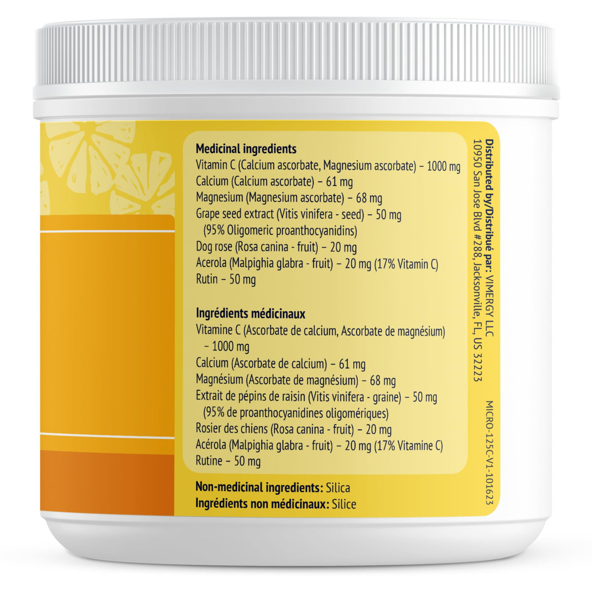 Vimergy Micro-C daily wellness Power™ poudre dans un verre d'eau