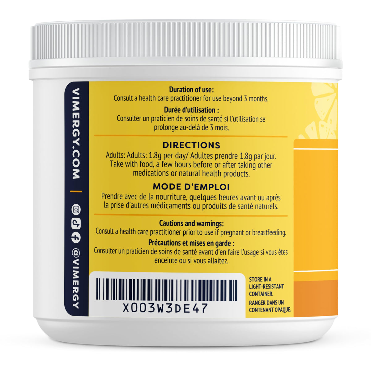 Vimergy Micro-C daily wellness Power™ poudre de vitamine C avec cuillère
