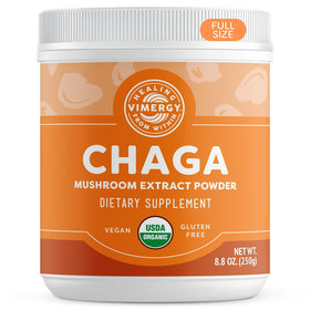 Vimergy Poudre d'Extrait de Champignon Chaga Bio 250g - vue de face