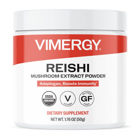 Vimergy Poudre d'Extrait de Champignon Reishi 50g vue de face