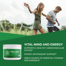 Vimergy Poudre de Jus d'Herbe d'Orge Bio 120g - vue arrière