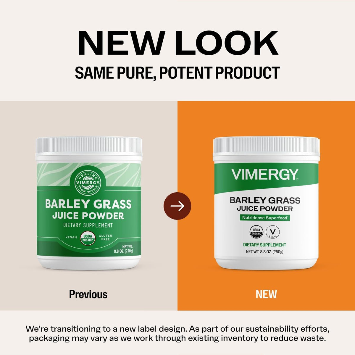 Vimergy Poudre de Jus d'Herbe d'Orge Bio 250g avec une cuillère