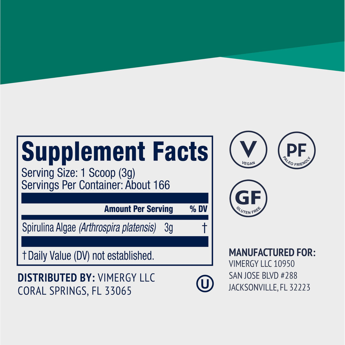 Vimergy Poudre de Spiruline 500g dans un smoothie