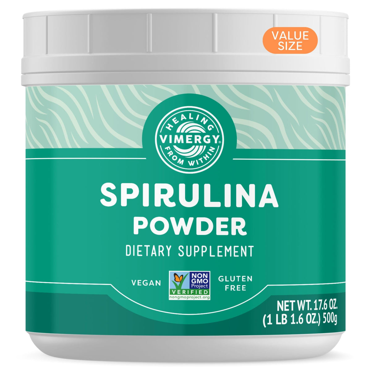 Vimergy Poudre de Spiruline 500g vue de face