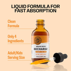 Vimergy Recharge Liquide CoQ10 D3 K2 étiquette avec ingrédients