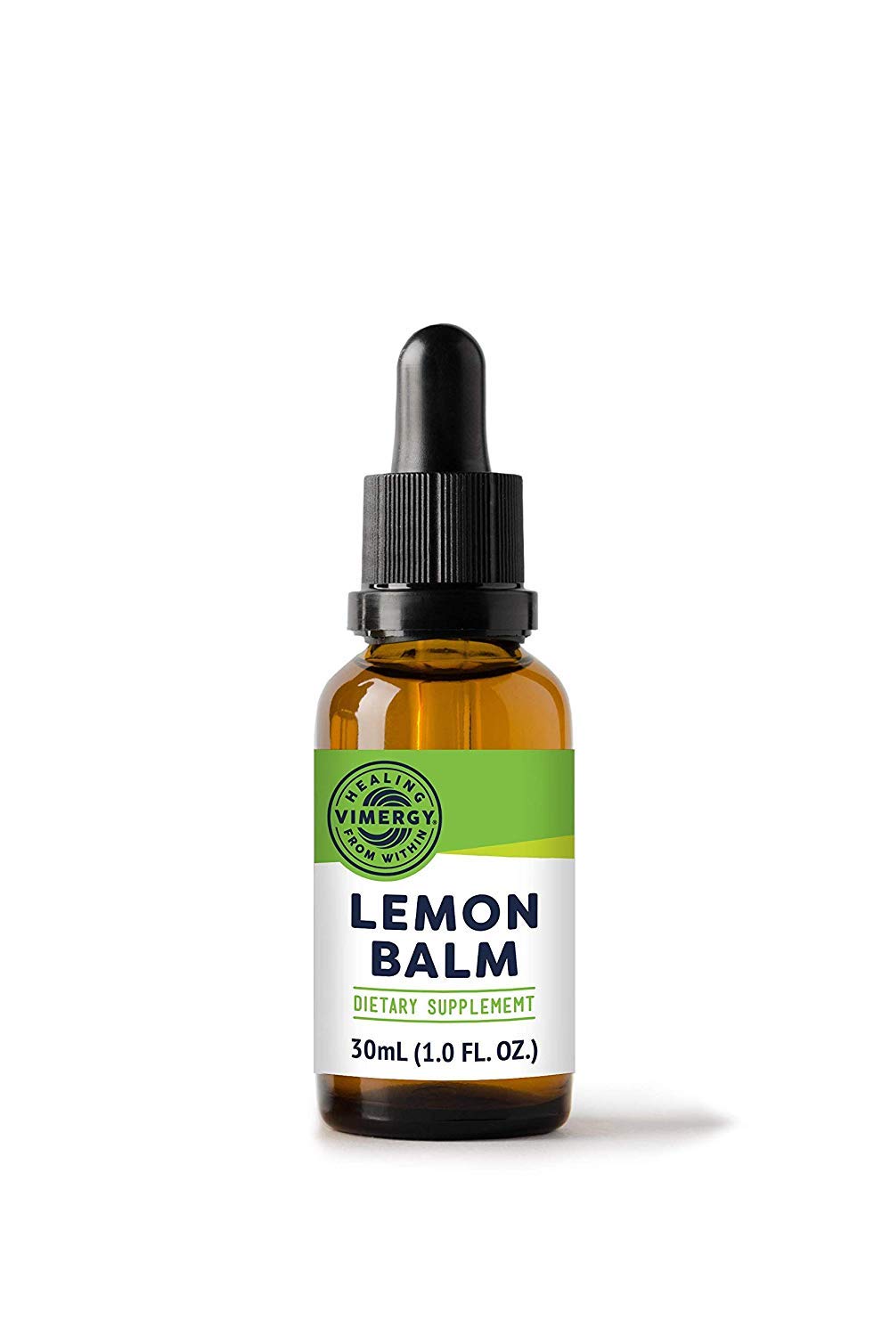 Vimergy Tincture de Mélisse Bio 100g vue avant avec étiquette
