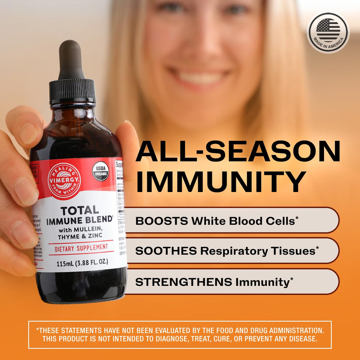 Vimergy Total daily wellness Blend étiquette avec ingrédients et dosage