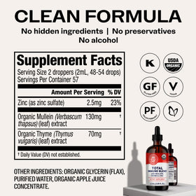 Vimergy Total daily wellness Blend gouttes dans un verre d'eau