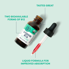 Vimergy Vitamine B12 Liquide gouttes dans une cuillère