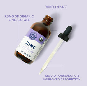 Vimergy Zinc Liquide 7,5 mg 115 mL étiquette