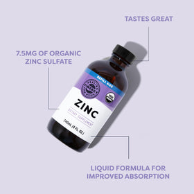 Vimergy Zinc Liquide 7,5 mg gouttes dans un verre d'eau