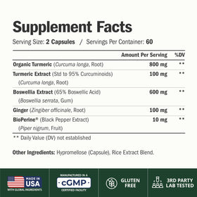 Vimerson Health Boswellia Serrata 120 Capsules - étiquette