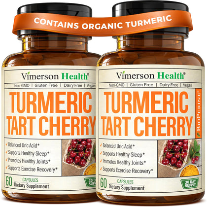 Vimerson Health Capsules de Cerise Acide et Curcuma vue avant