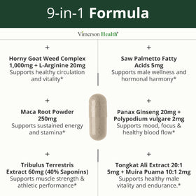 Vimerson Health Complément Alimentaire 1000mg capsules à côté d'un verre d'eau